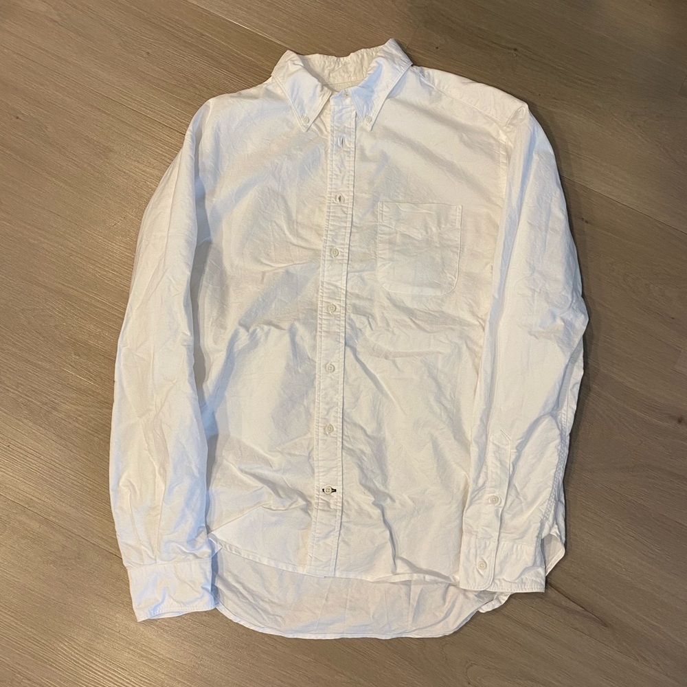 Gitman Brothers White Casual Button Down Shirt